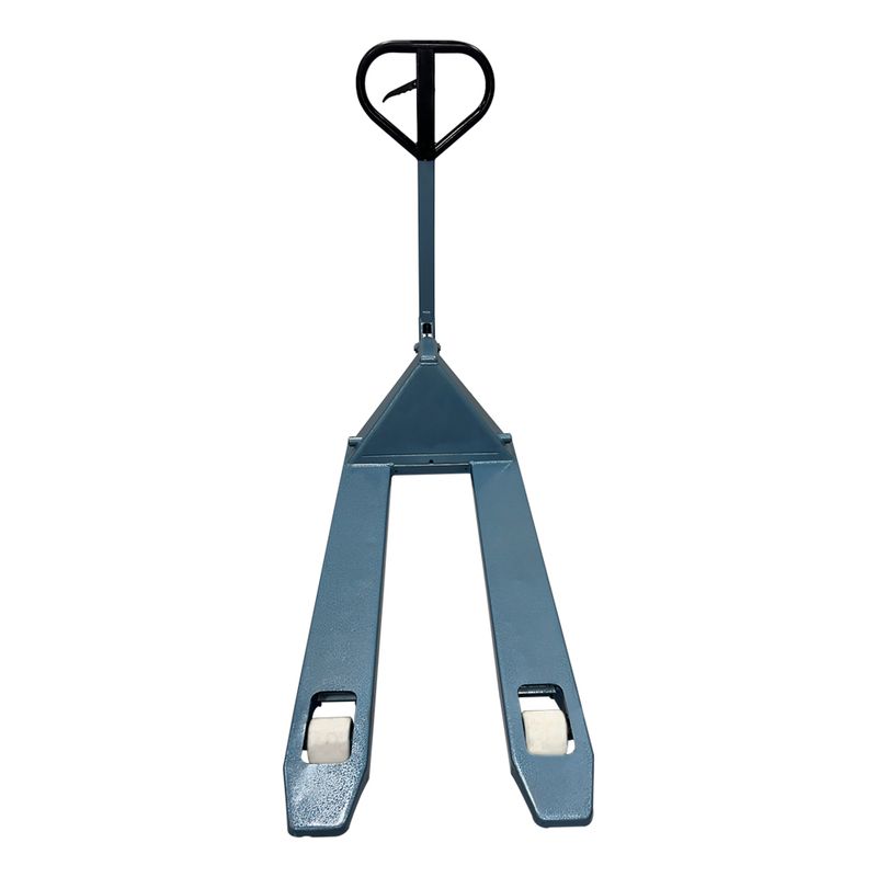 Paleteira-Hidraulica-Manual-2Ton-Estreito-Rodas-Simples-em-Nylon-DEMATIC-RECONDICIONADO