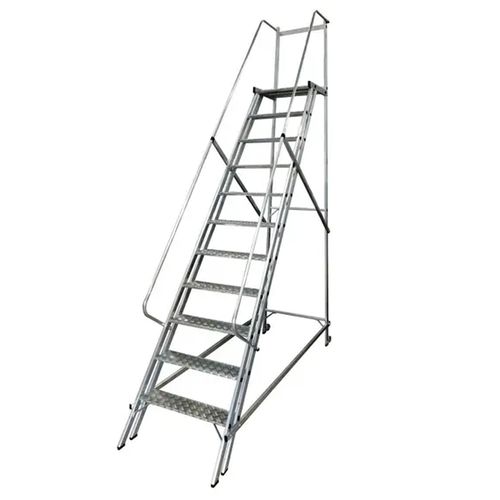 Escada plataforma  em alumino  2 75M 10 DEGRAUS PLAT2750RVD ESCALEVE