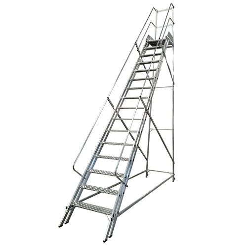 Escada Plataforma em alumino  NR12 4,00M 15 DEGRAUS PLATNR4000RVD ESCALEVE