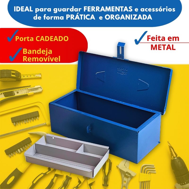 caixa ferramenta bau com estojo 30 cm MOD 00 FERCAR -2-
