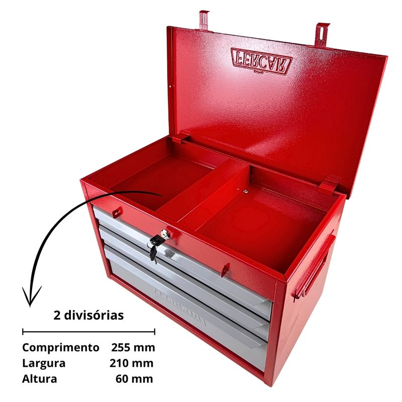 Caixa-Gabinete-com-3-Gavetas-VERMELHO-G3VM-FERCAR--3-