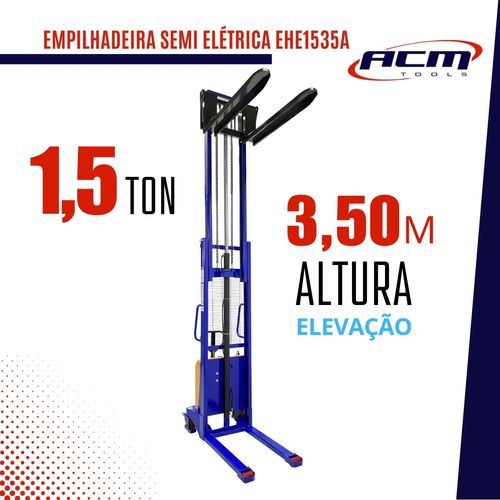 Empilhadeira Semi Eletrica  1,5Ton X 3,50M EHE1535A ACM TOOL