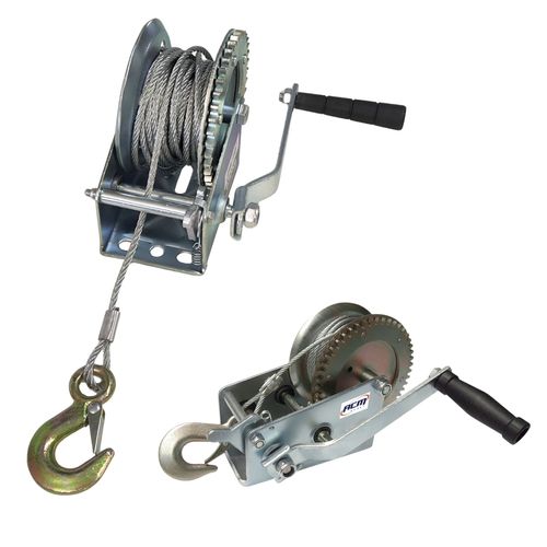 Guincho Manual Carretilha 630Kg com 10Mts Cabo Aço GC630C ACM TOOLS