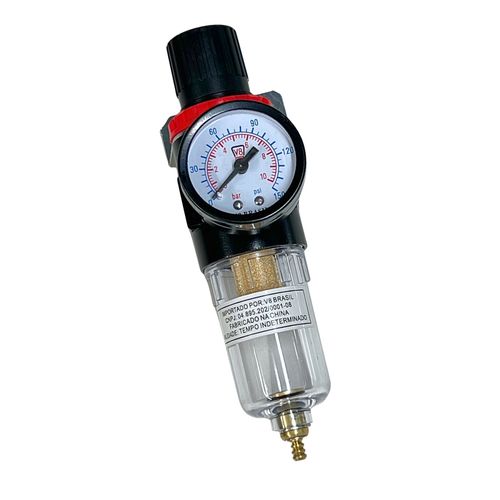 Filtro de Ar com Regulador 1/4 pol FA07 V8 BRASIL