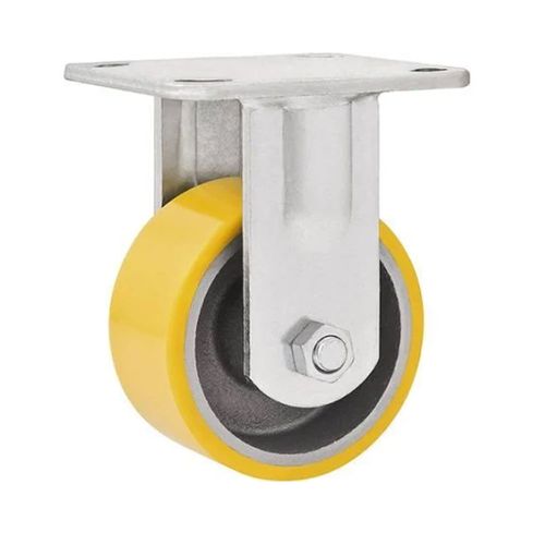 Rodizio fixo 4Pol em ferro com revestimento PU 180KG RM90 MARCON